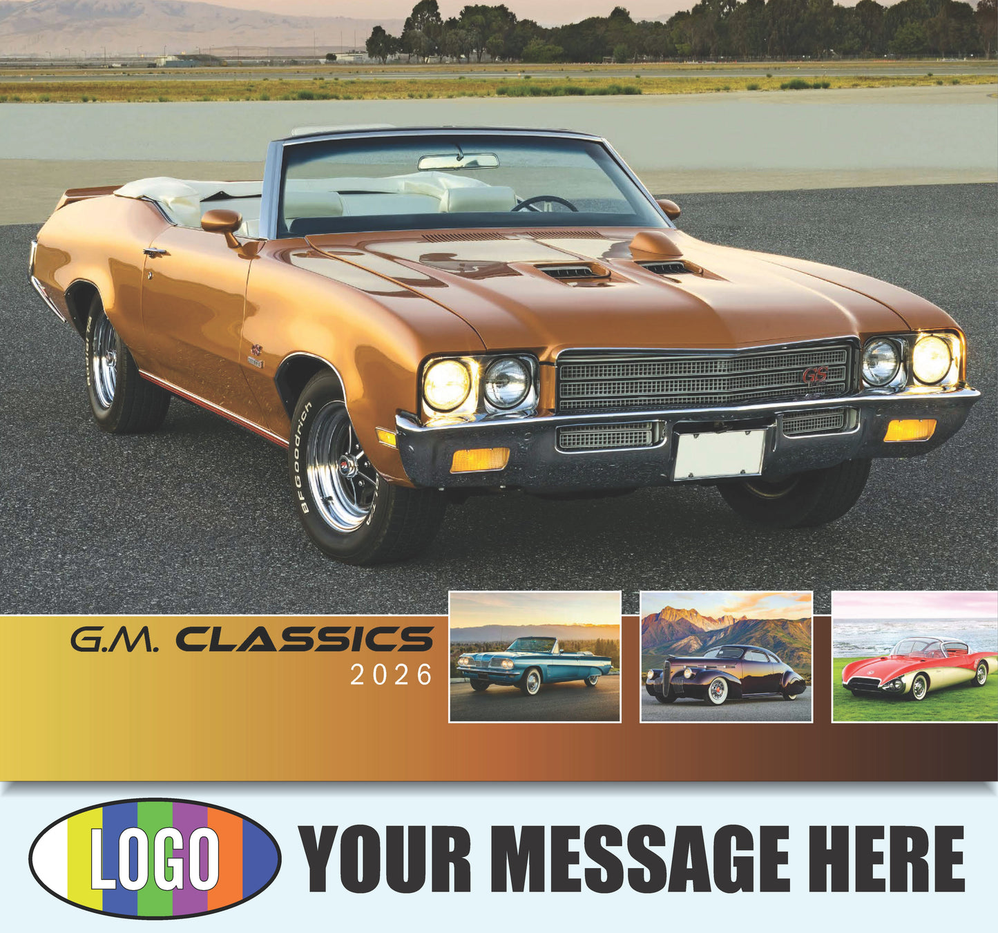 2026 Business Promo Calendar - GM Classics - Printed with your Logo, Name and message