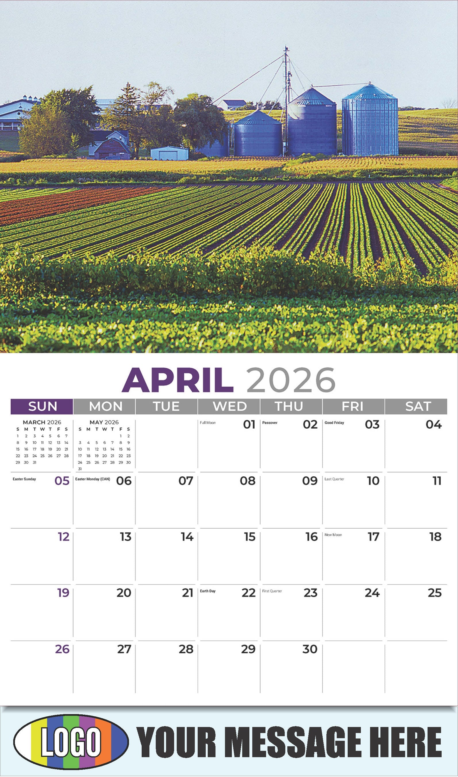 2026 Business Advertising Calendar - Country Spirit - April