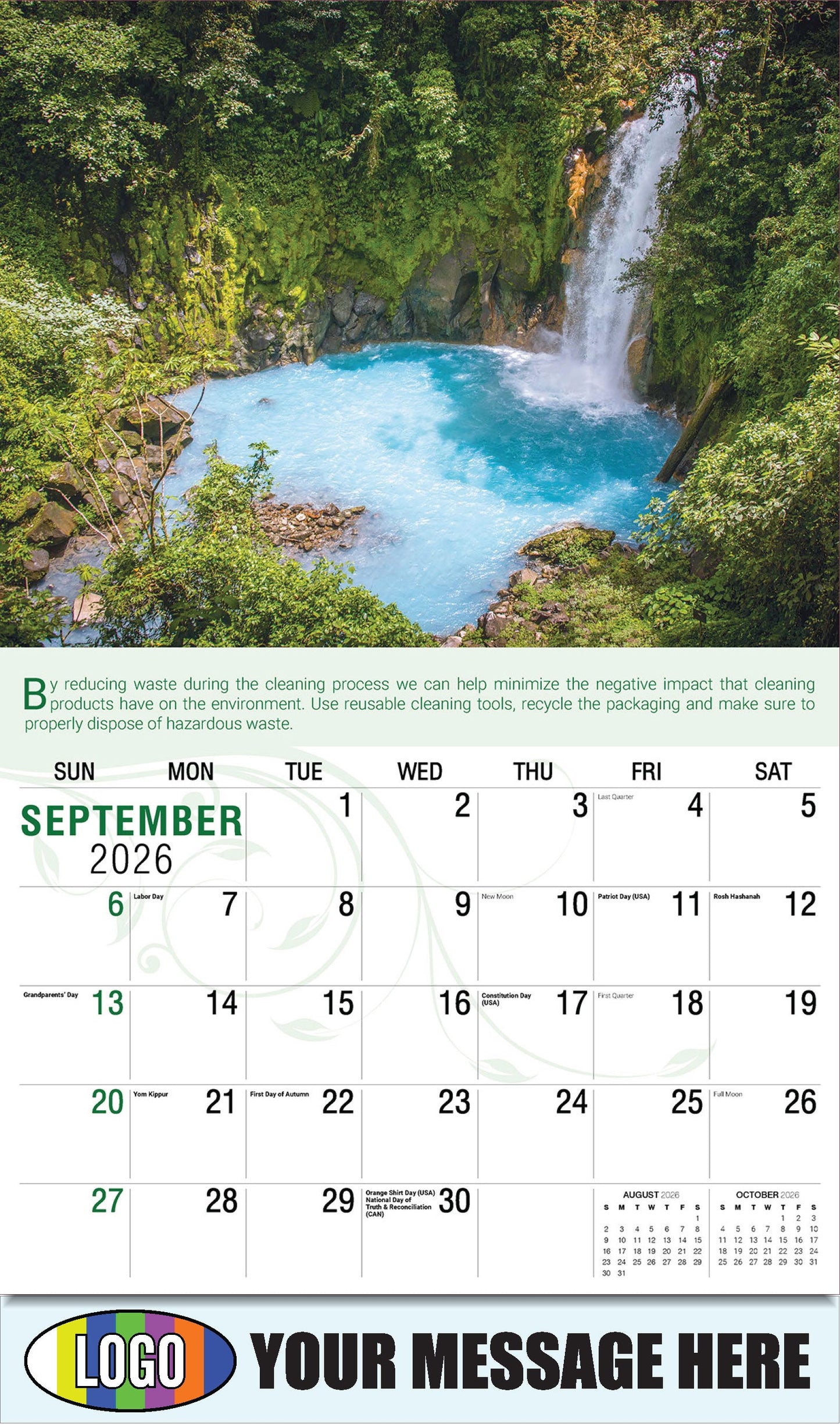 2026 Business Promo Calendar - Go Green - September