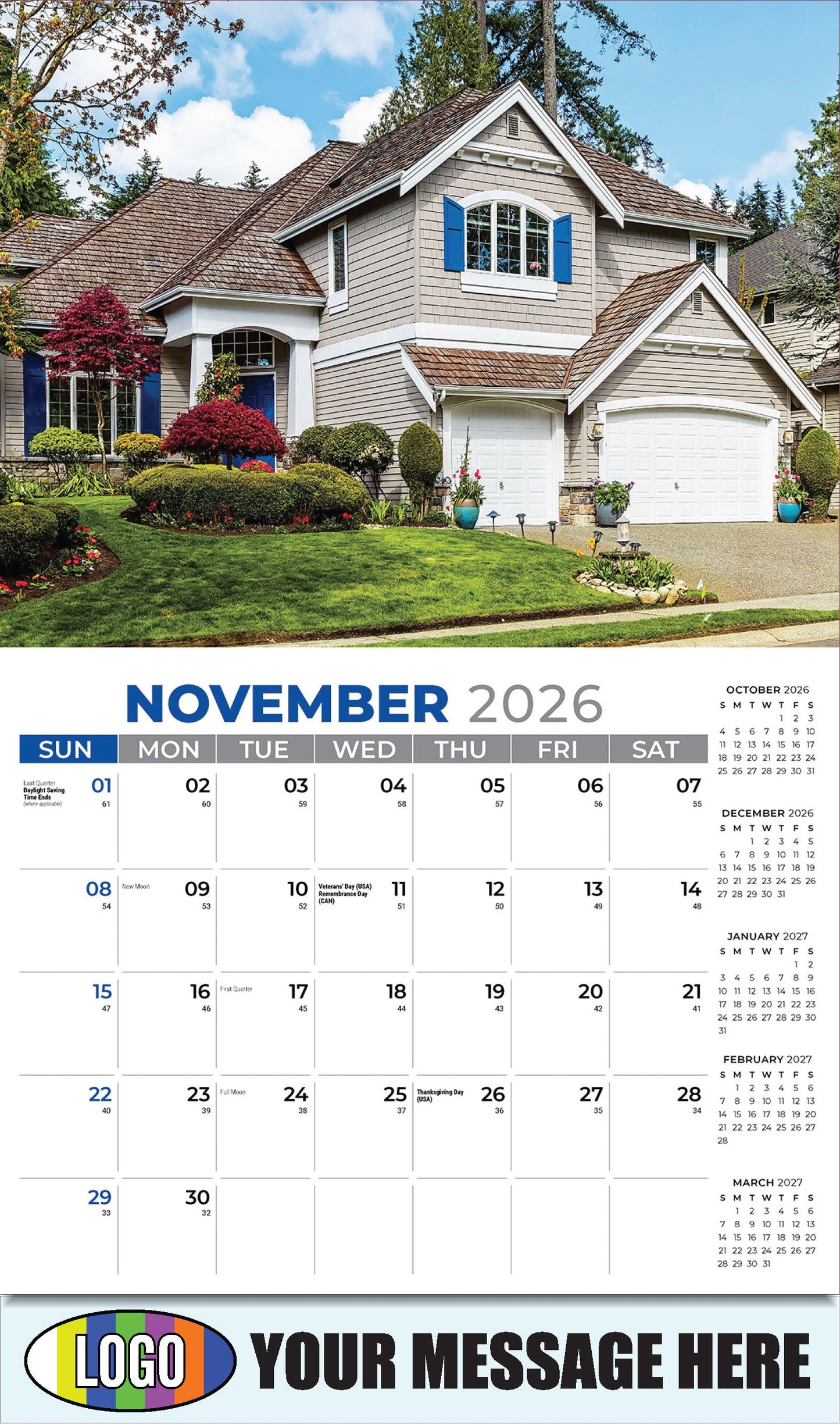 2026 Business Promotion Calendar - Luxury Homes - November