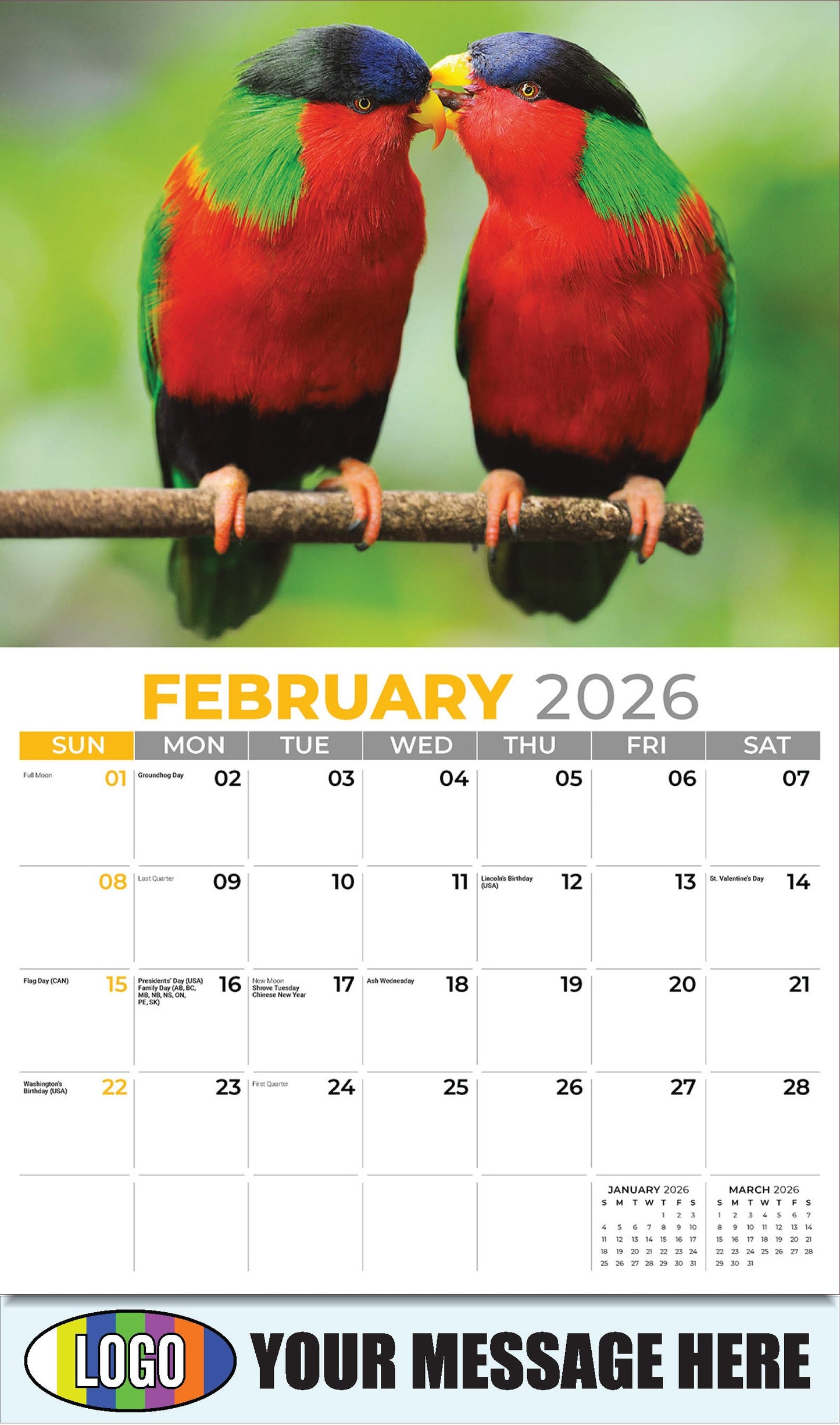 2026 Business Promotional Calendar - Pets - February