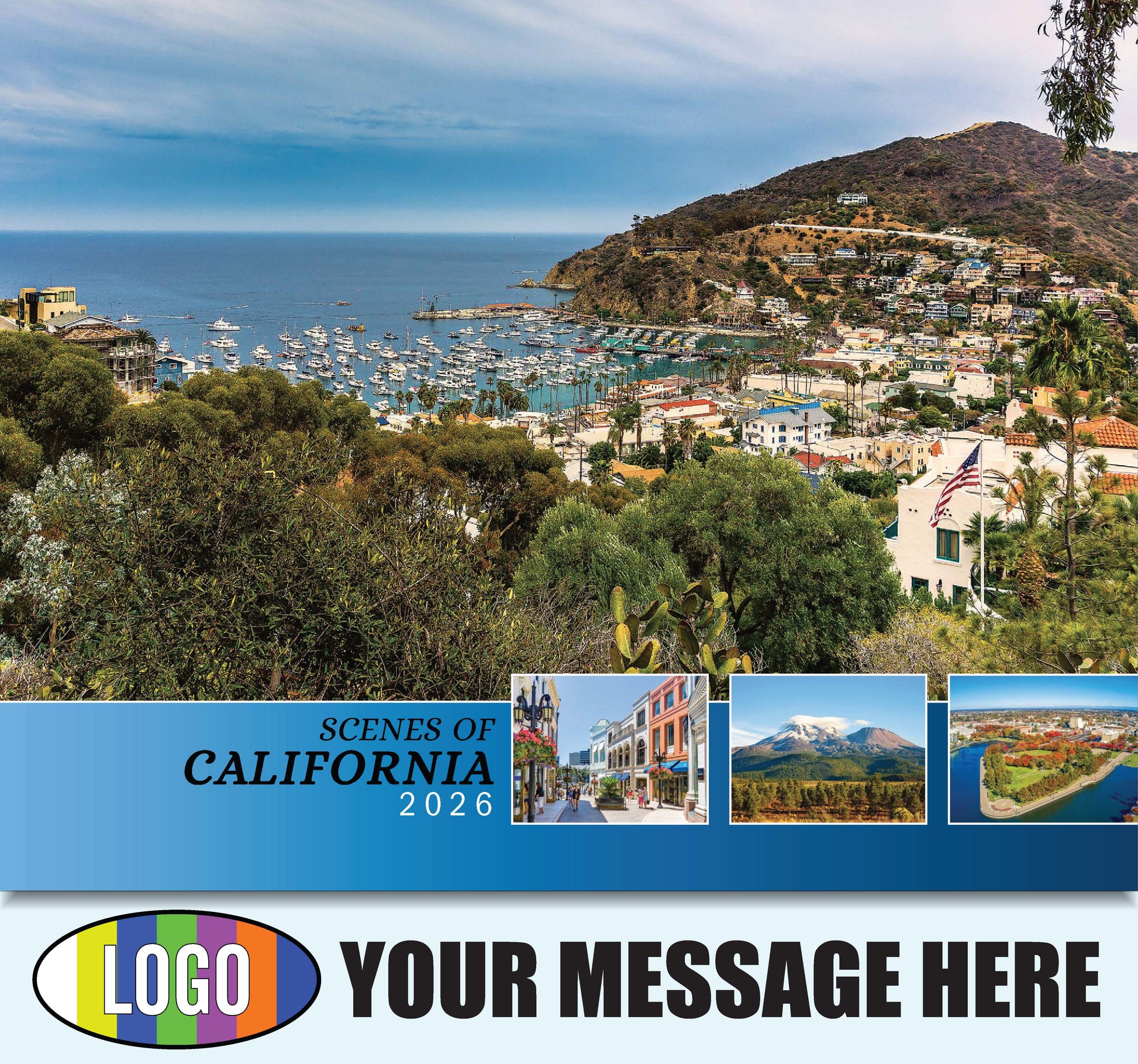 2026 Business Promo Calendar - Scenes of California - Printed with your Logo, Name and message