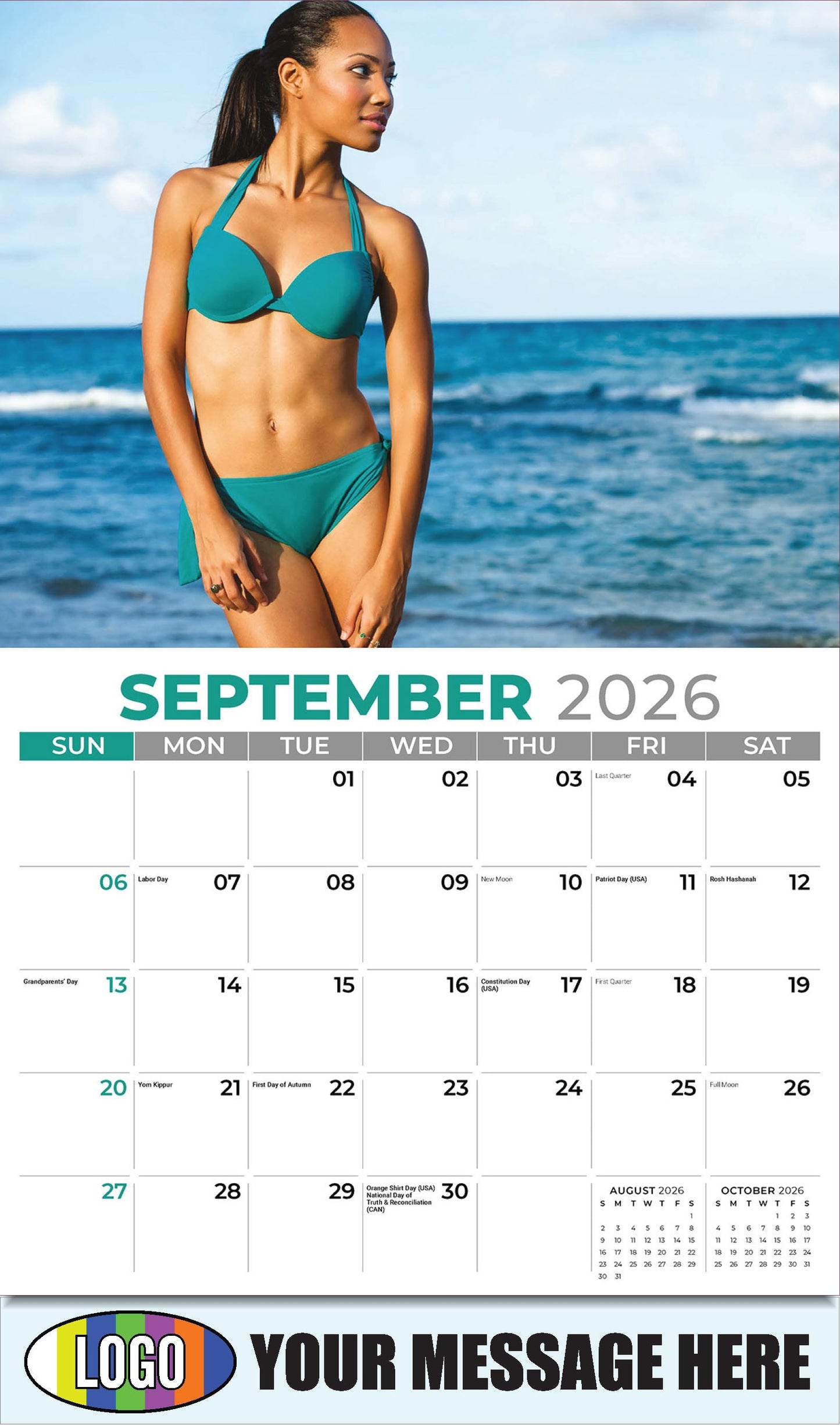 2026 Business Promo Calendar - Swimsuits - September