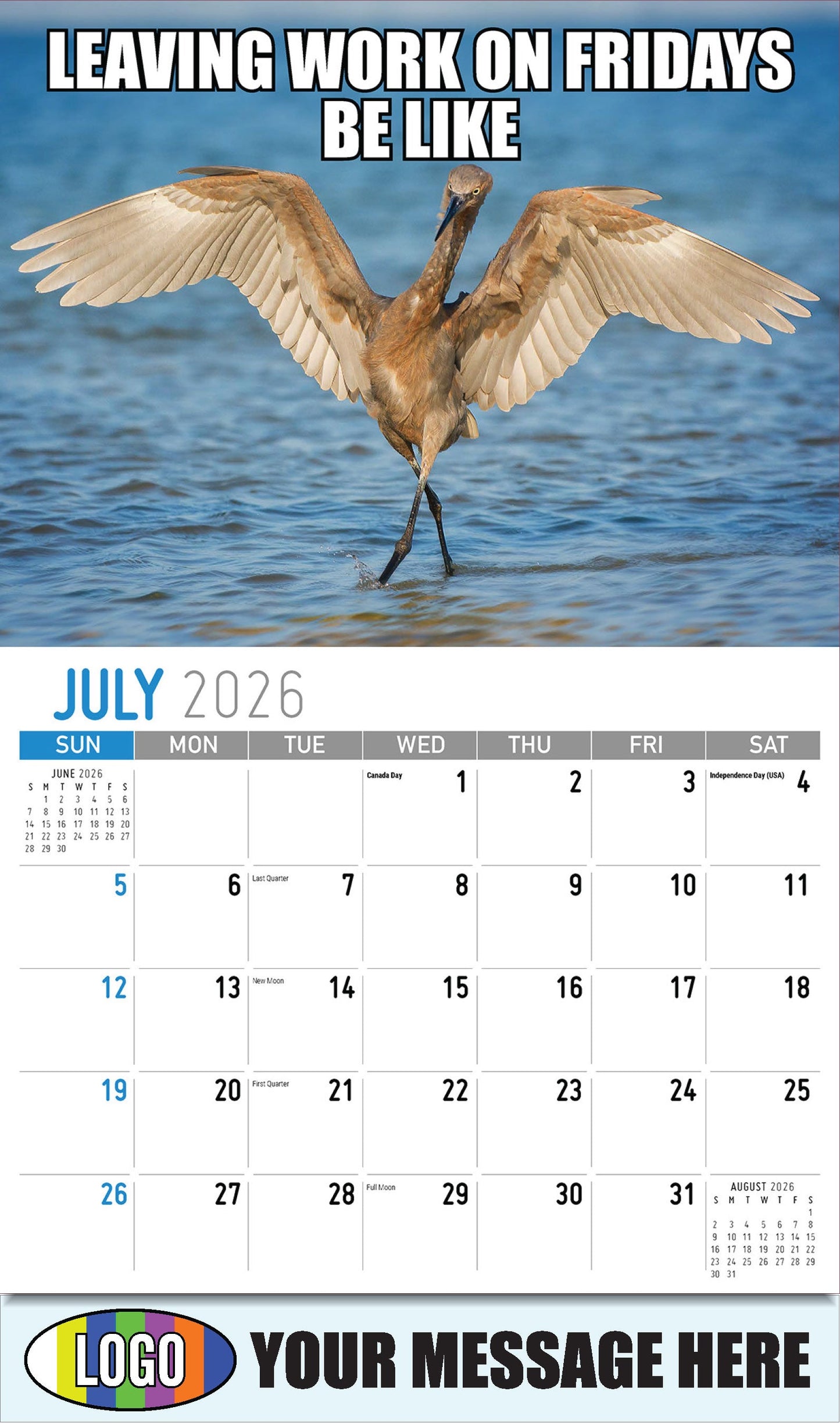 2026 Business Promo Calendar - The Memeing of Life - July