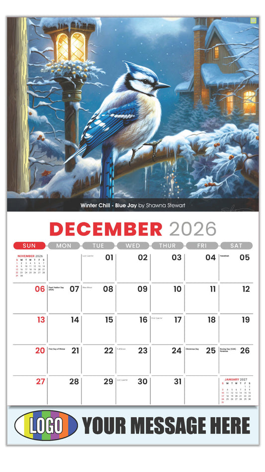2027 Business Promotional Calendar - Garden Birds - - December_a