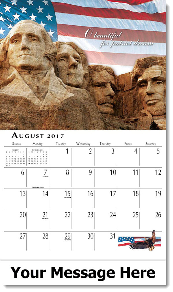 America the Beautiful Patriotic Calendars | US Patriotism Calendar