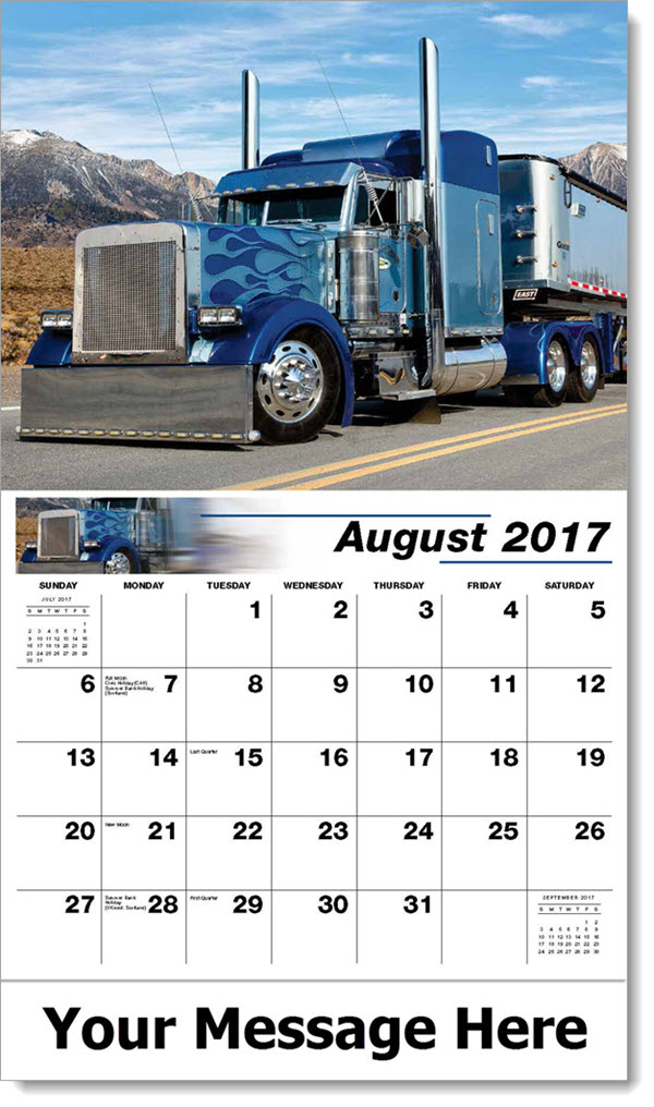 Custom Big Rigs Promotional Wall Calendars