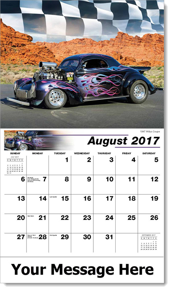 Hot Rods Promo Calendar - Road Warriors | Muscle Cars | Street Rods