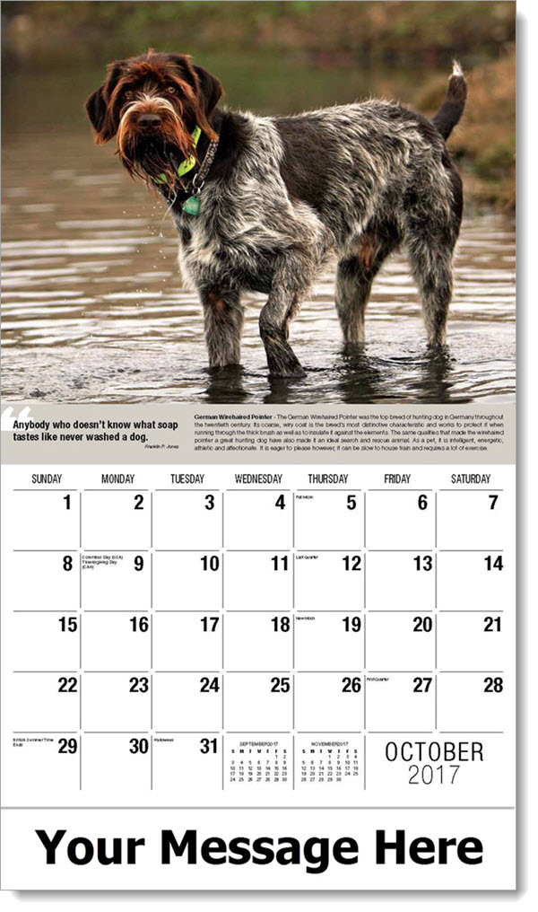 Dogs Calendar "Man's Best Friend" Imprinted Dog Calendars