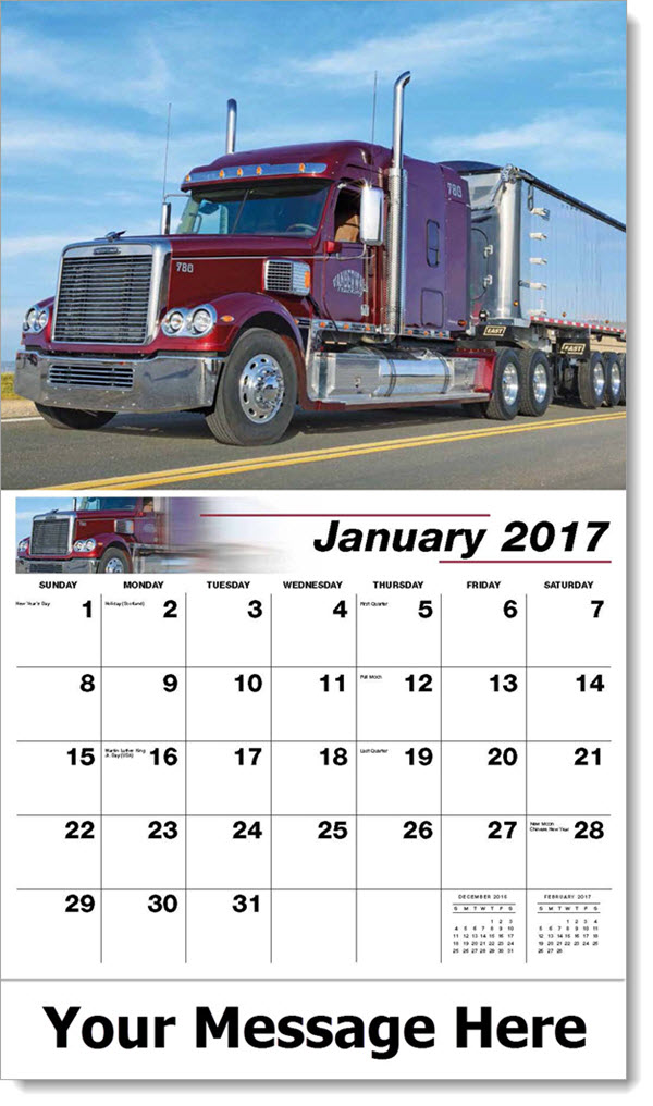 Custom Big Rigs Promotional Wall Calendars