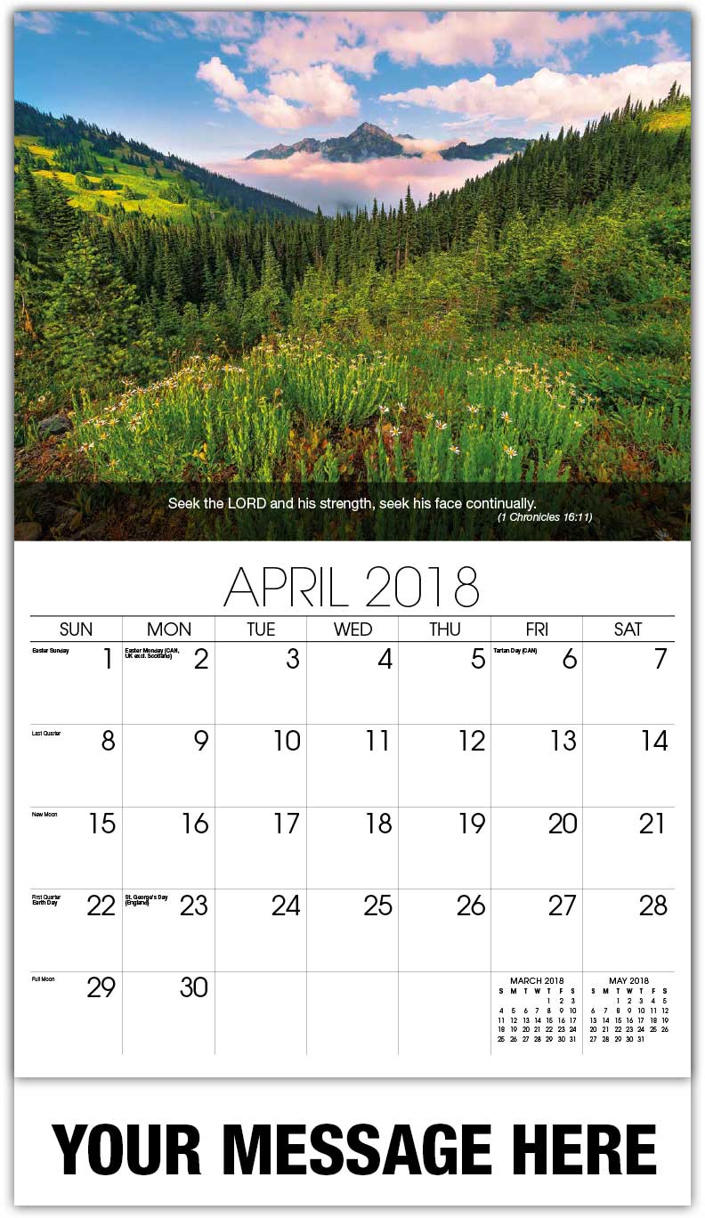 Fundraising Calendars 65¢ Christian Advertising Calendars