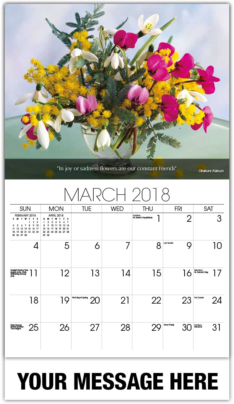 Calendar Flowers : Flowers and gardens promo calendar ¢ business Calendar Flowers : Flowers and gardens promo calendar ¢ business
