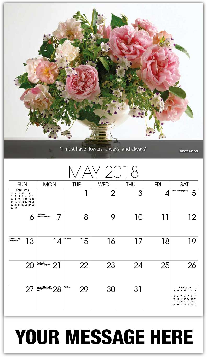 Calendar Floral : Flowers and gardens promo calendar ¢ business Calendar Floral : Flowers and gardens promo calendar ¢ business