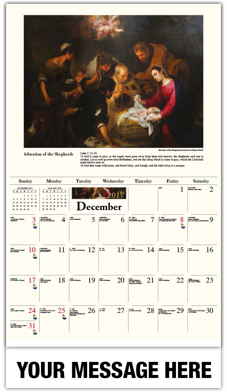 Photo Wall Calendars catholic art wall calendar | 65¢ fundraising and business promo Photo Wall Calendars catholic art wall calendar | 65¢ fundraising and business promo