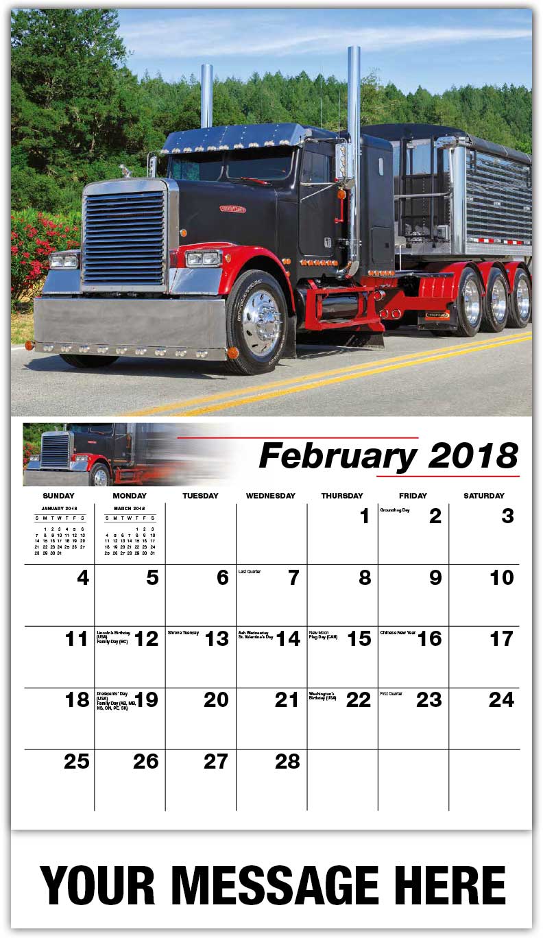Photo Wall Calendars custom big rigs | 65¢ business promotional wall calendars Photo Wall Calendars custom big rigs | 65¢ business promotional wall calendars