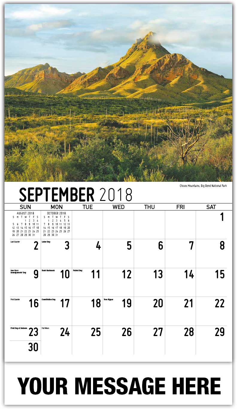 Scenes of Texas Calendar 65¢ Texas Scenic Promotional Wall Calendars