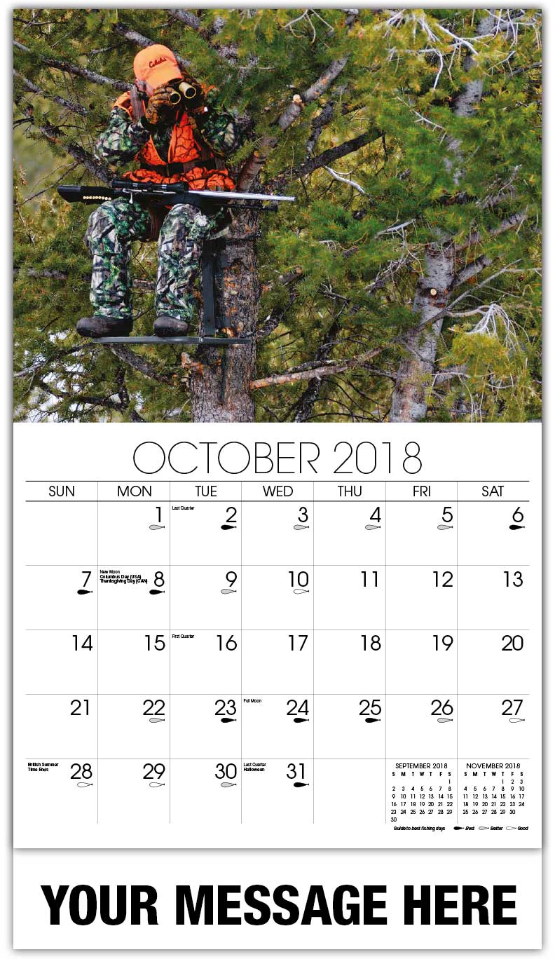 Fishing and Hunting Calendar Business Advertisign Calendar low as 65¢