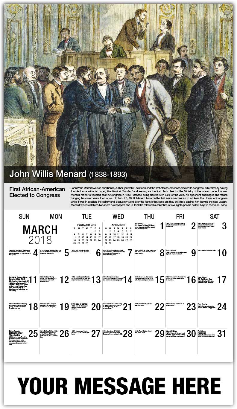 Photo Wall Calendars black history calendar | 65¢ african american history promotional Photo Wall Calendars black history calendar | 65¢ african american history promotional