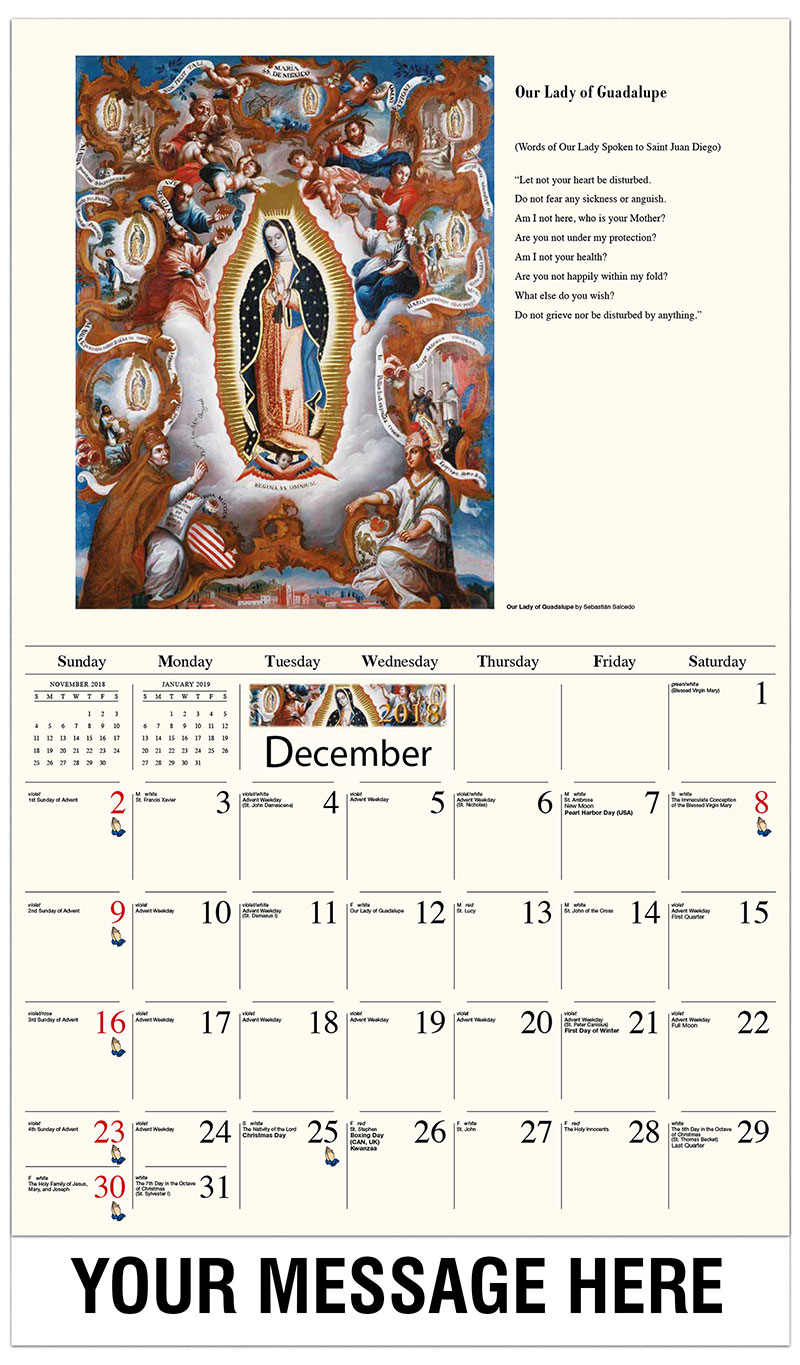 Catholic Art Promotional Calendar | 65¢ Fundraising and Business Promotion
