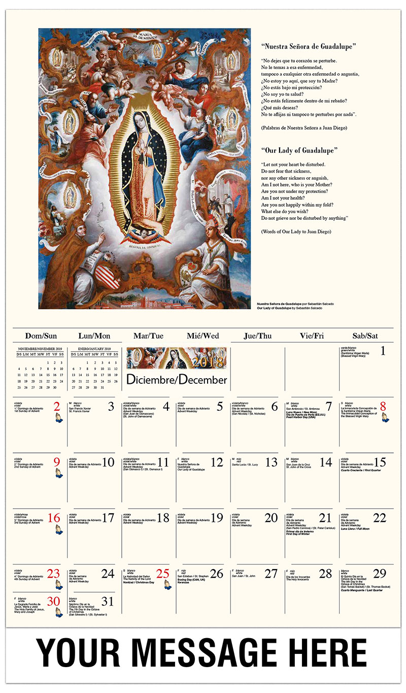 Calendar Inspirations : Catholic art promotional calendar bilingual spanish Calendar Inspirations : Catholic art promotional calendar bilingual spanish