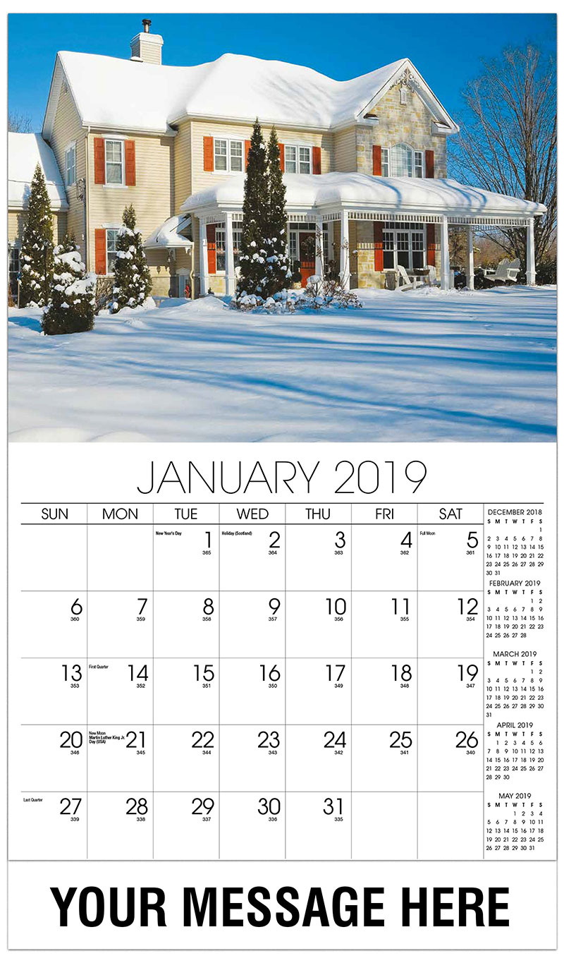 Luxury Custom Home Wall Calendar 65¢ Advertising Calendar for Realtors