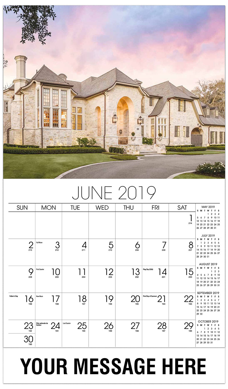 Luxury Custom Home Wall Calendar 65¢ Advertising Calendar for Realtors