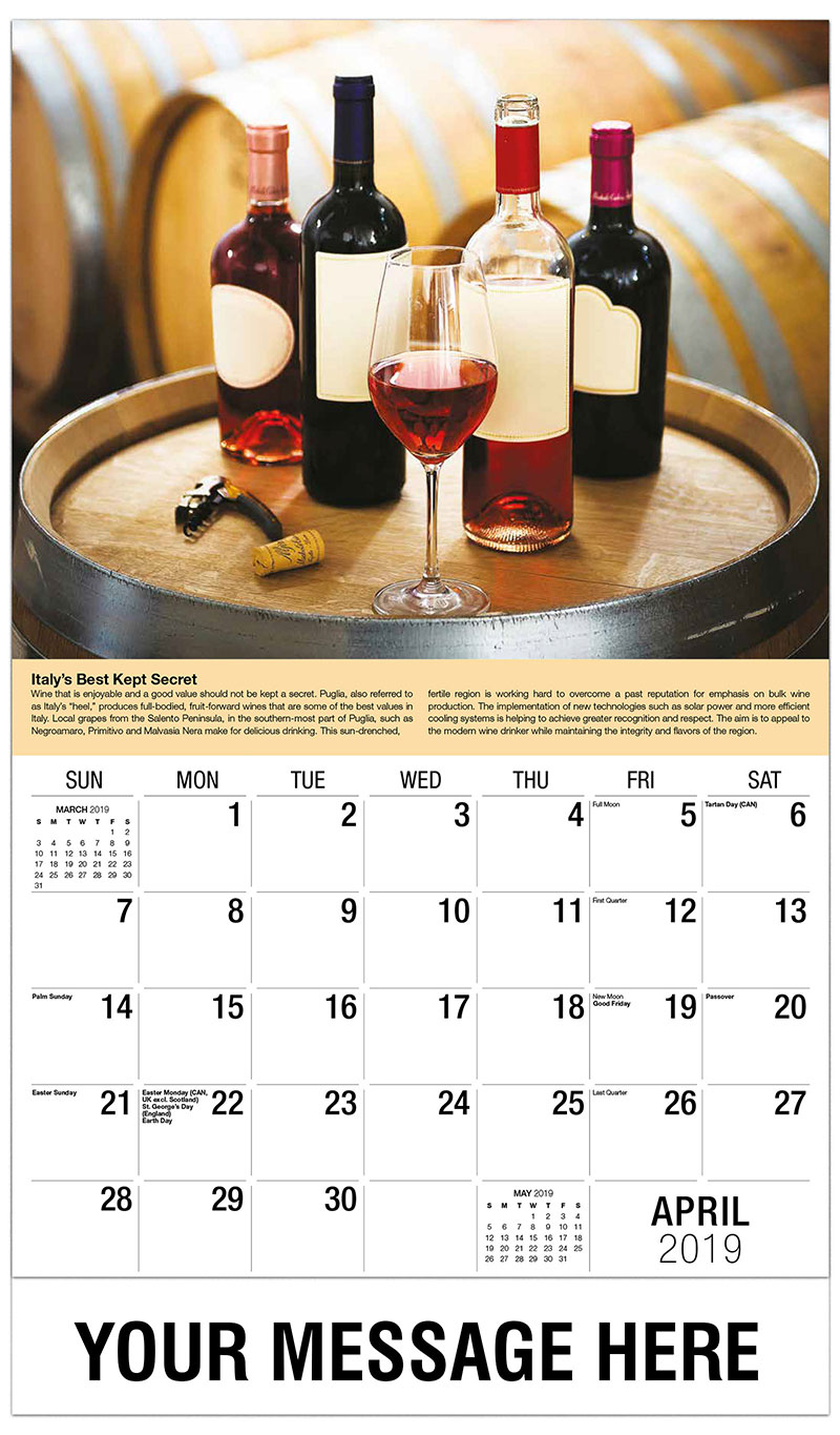 wine storage and serving tips promotional calendar 65 make picture calendars