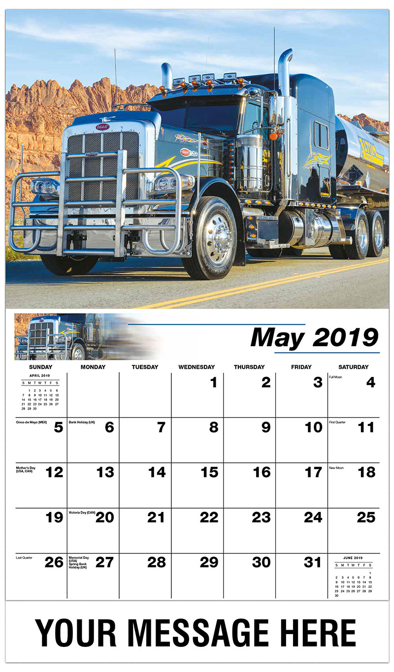 Custom Big Rigs Promotional Calendar 65¢ Business Promo Calendar