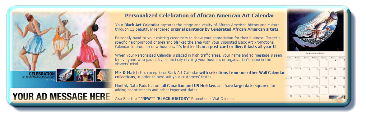 2015 Promotional Calendar of the Week - Black Art Celebration 2015 Promotional Calendar of the Week - Black Art Celebration - Printed Wall Calendars