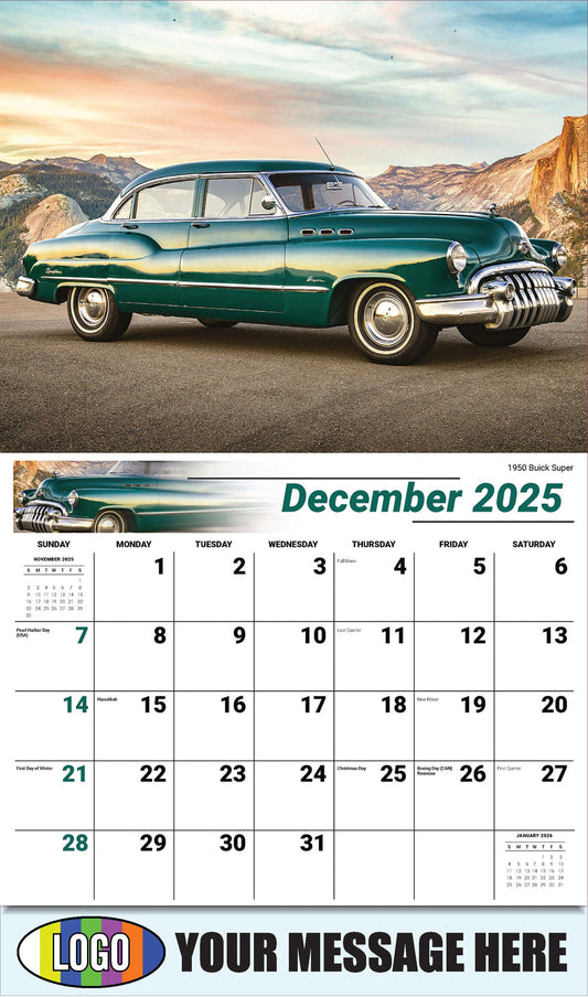 2026 Business Promotional Calendar - GM Classics - 1950 Buick Super - December_a