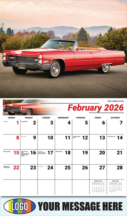 2026 Business Promotional Calendar - GM Classics - 1966 Cadillac Deville - February