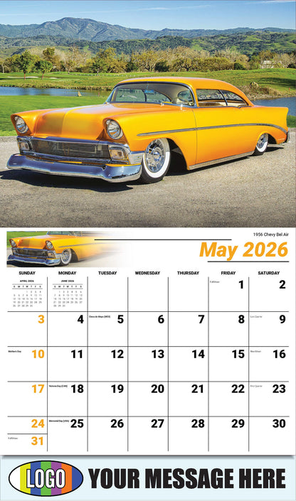 2026 Business Advertising Calendar - GM Classics - 1956 Chevy Bel Air - May