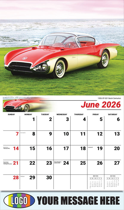2026 Business Advertising Calendar - GM Classics - 1956 XP-301 Buick Centurion - June