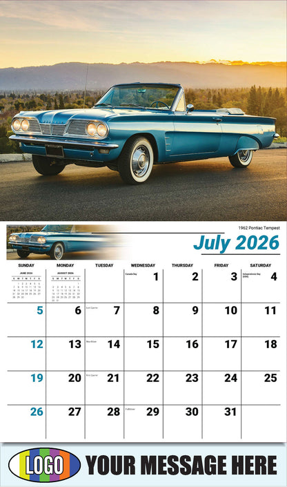 2026 Business Promo Calendar - GM Classics - 1962 Pontiac Tempest - July