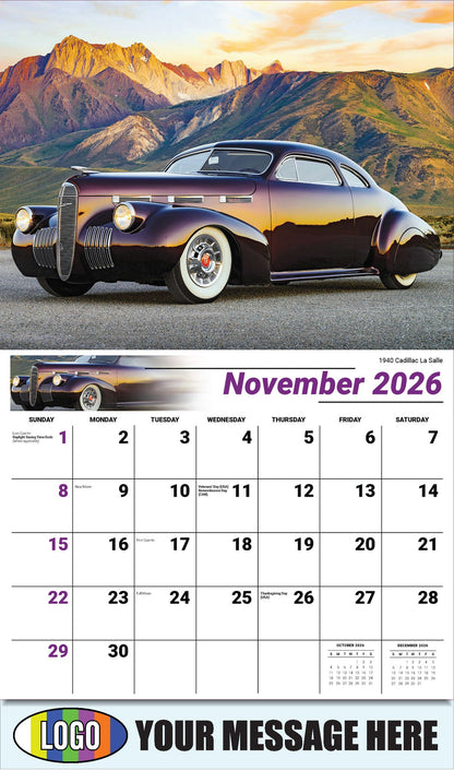 2026 Business Promotion Calendar - GM Classics - 1940 Cadillac La Salle - November