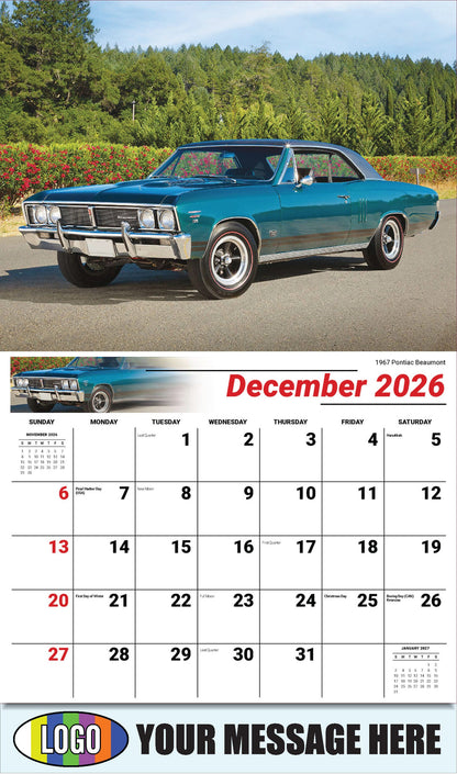 2026 Business Promotion Calendar - GM Classics - 1967 Pontiac Beaumont - December