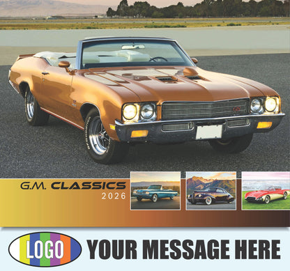 2026 Business Promo Calendar - GM Classics - Printed with your Logo, Name and message
