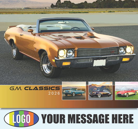 2026 Business Promo Calendar - GM Classics - Printed with your Logo, Name and message