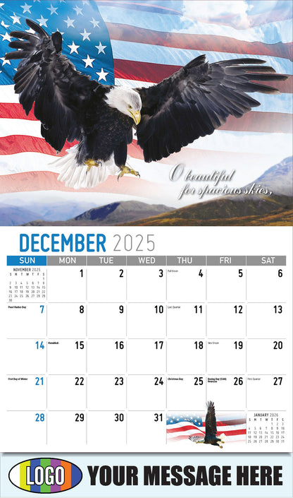 2026 Business Promotional Calendar - America the Beautiful  - December_a
