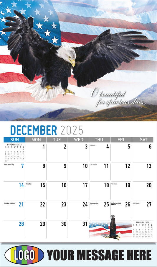 2026 Business Promotional Calendar - America the Beautiful  - December_a
