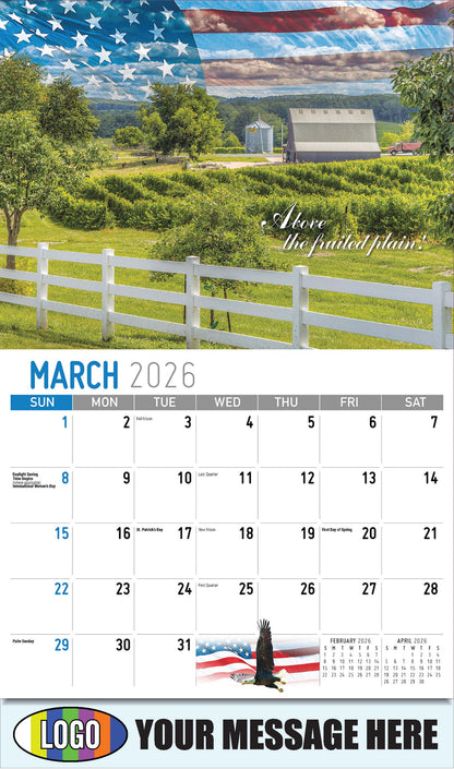 2026 Business Advertising Calendar - America the Beautiful  - March
