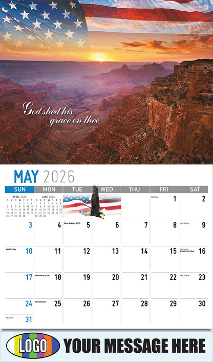 2026 Business Advertising Calendar - America the Beautiful  - May