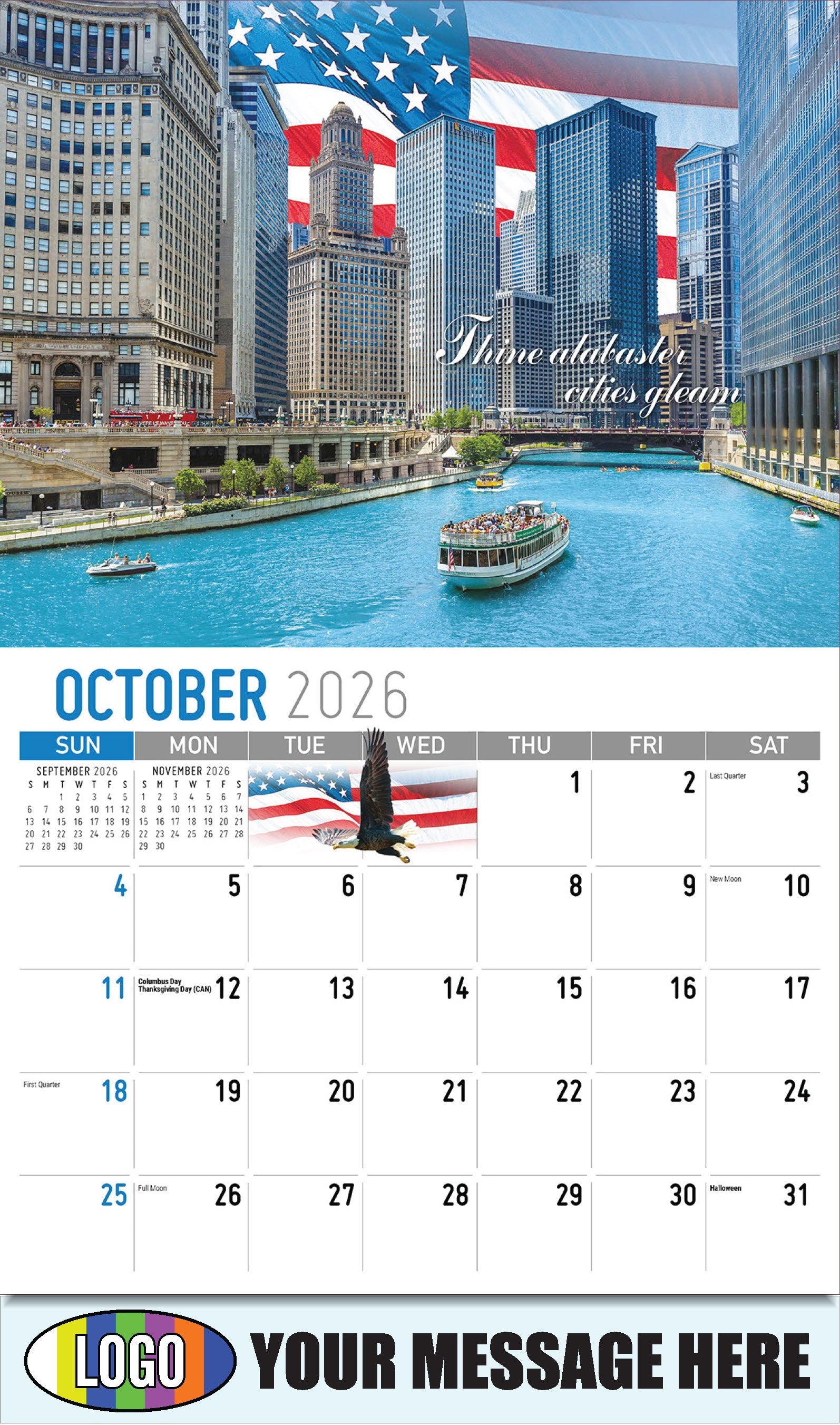 2026 Business Promotion Calendar - America the Beautiful  - October