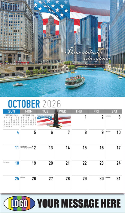 2026 Business Promotion Calendar - America the Beautiful  - October