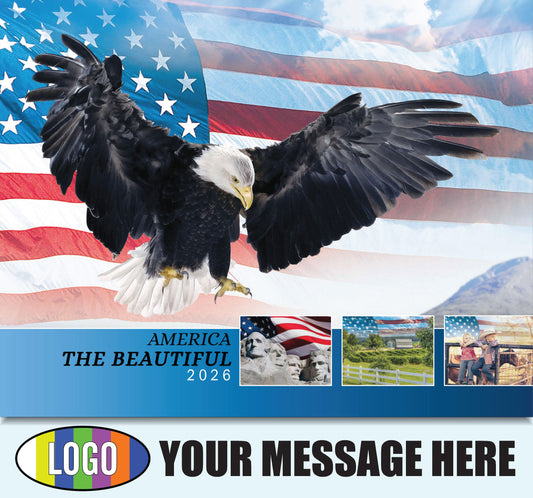 2026 Business Promo Calendar - America the Beautiful  - Printed with your Logo, Name and message