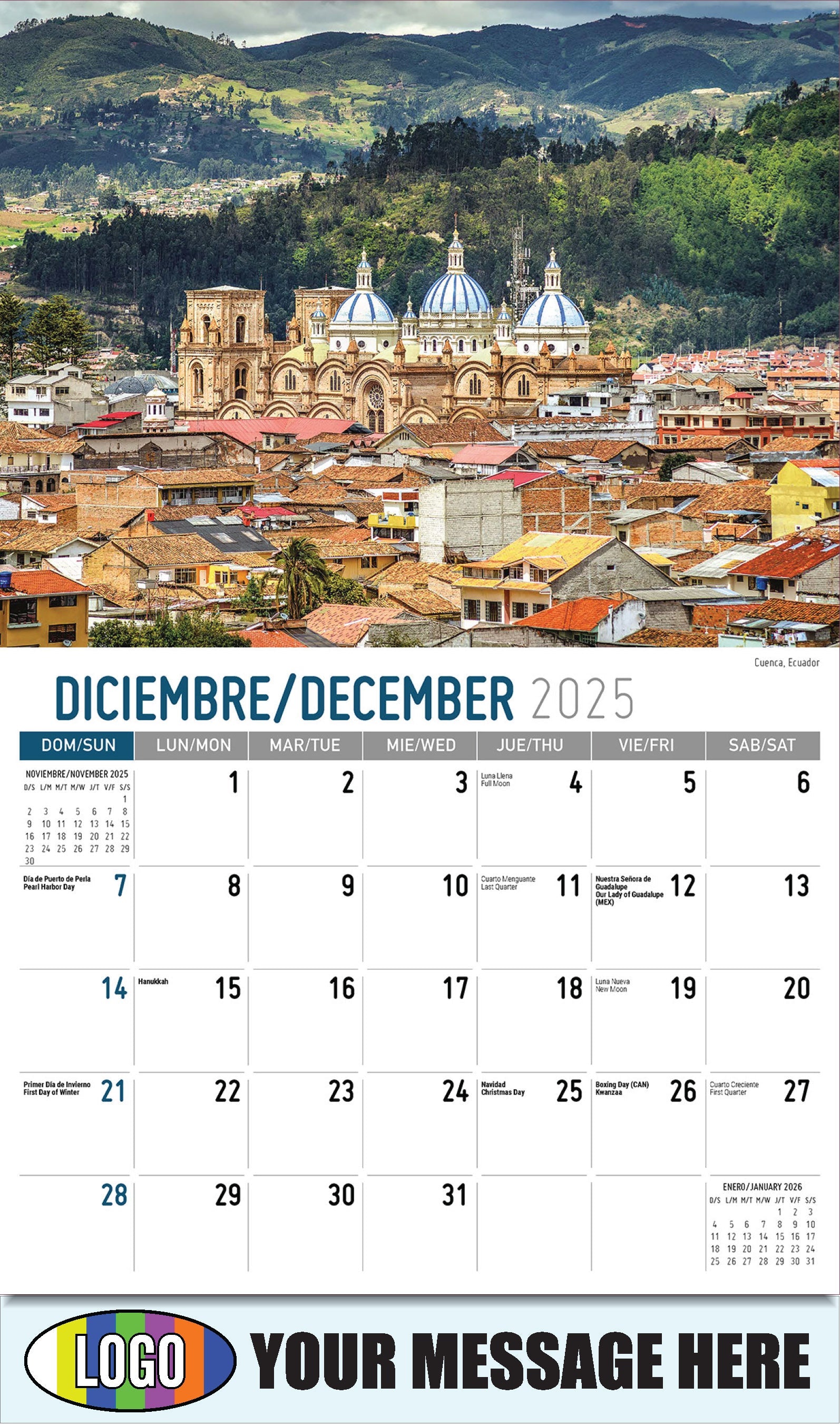 2026 Business Promotional Calendar - Latin America Scenic  - Cuenca, Ecuador - December_a