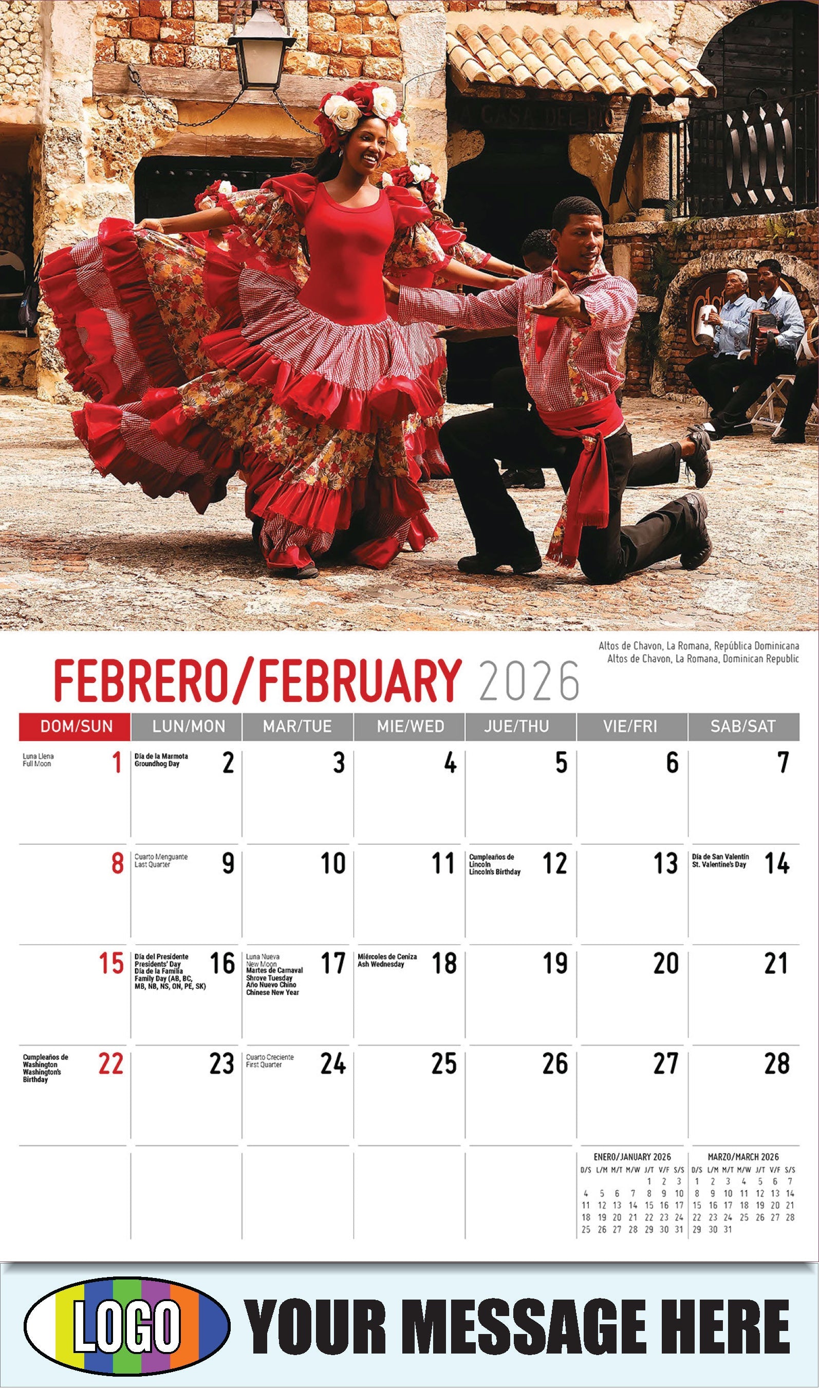 2026 Business Promotional Calendar - Latin America Scenic  - Altos de Chavon, La Romana, República Dominicana
Altos de Chavon, La Romana, Dominican Republic - February