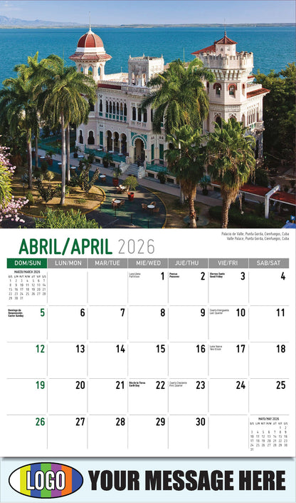 2026 Business Advertising Calendar - Latin America Scenic  - Palacio de Valle, Punta Gorda, Cienfuegos, Cuba
Valle Palace, Punta Gorda, Cienfuegos, Cuba - April