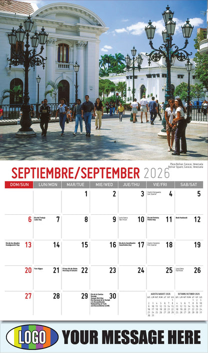 2026 Business Promo Calendar - Latin America Scenic  - Plaza Bolívar, Caracas, Venezuela
Bolivar Square, Caracas, Venezuela - September