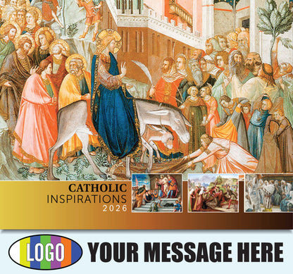 2026 Business Promotion Calendar - Catholic Inspirations - Printed with your Logo, Name and message